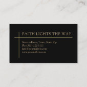 宗教金十字教会の牧師ミニマル主義者 名刺 (裏面)