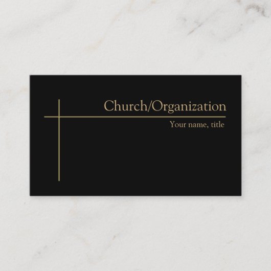 宗教金十字教会の牧師ミニマル主義者 名刺 (正面)