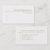 宗教金十字教会の牧師ミニマル主義者 名刺 (正面/裏面)