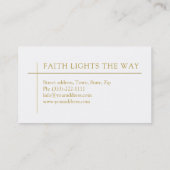 宗教金十字教会の牧師ミニマル主義者 名刺 (裏面)