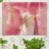 宗教開教50周年バラ キッチンタオル (折り畳み)