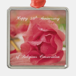 宗教開教50周年バラ メタルオーナメント