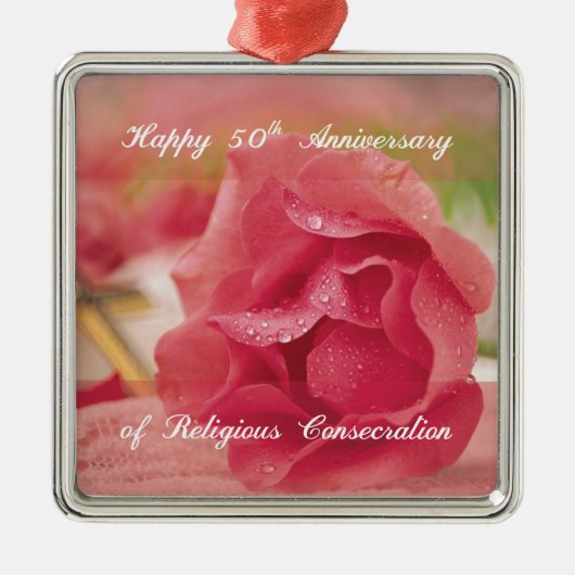 宗教開教50周年バラ メタルオーナメント (正面)