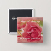 宗教開教50周年バラ 缶バッジ (正面&裏面)