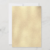 宗教青グリッター金ゴールドクロスボーイ洗礼 招待状 (裏面)