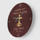 宗教黄金十字記念日 ラージ壁時計 (傾斜)