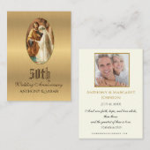 宗教黄金結婚記念日祈りの言葉カード 名刺 (正面/裏面)