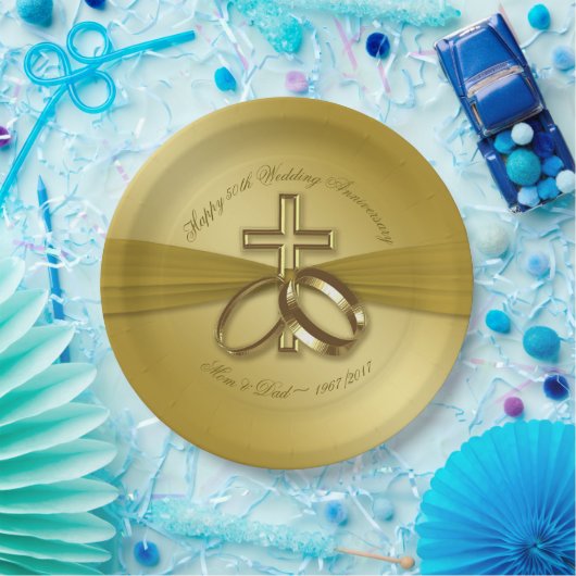 宗教黄金50周年記念紙プレート ペーパープレート (パーティー)