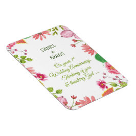 宗教1周年記念結婚の花 マグネット