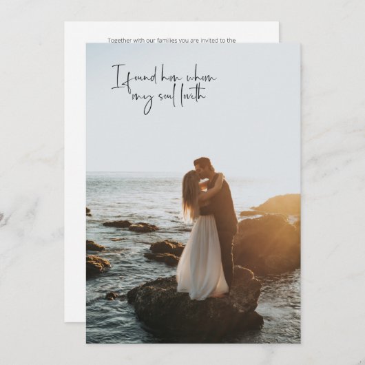 宗教2フォト結婚式招待状 招待状 (正面/裏面)