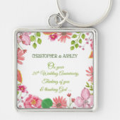 宗教20周年結婚の花 キーホルダー (正面)