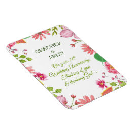 宗教20周年結婚の花 マグネット