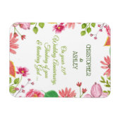 宗教20周年結婚の花 マグネット (横)