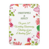 宗教20周年結婚の花 マグネット (縦)