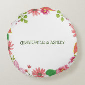 宗教20周年結婚の花 ラウンドクッション (裏面)