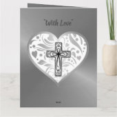 宗教25周年記念結婚カードの夫 カード (裏面)