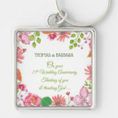 宗教25結婚周年記念花 キーホルダー (正面)