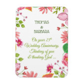 宗教25結婚周年記念花 マグネット (縦)