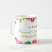 宗教40周年結婚の花 コーヒーマグカップ (正面左)