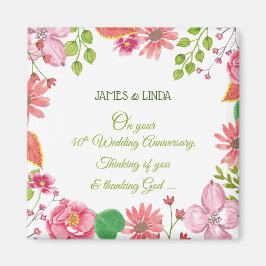 宗教40周年結婚の花 マグネット