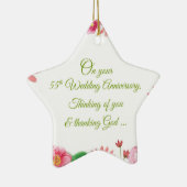 宗教55周年結婚の花 セラミックオーナメント (右)