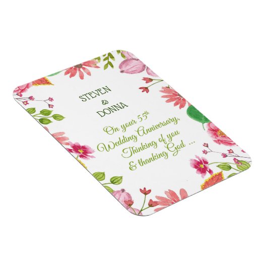 宗教55周年結婚の花 マグネット (右側)