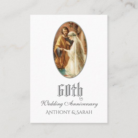 宗教60周年結婚祈りの言葉カード 名刺 (正面)