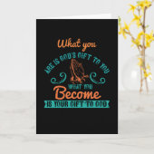 宗教 – あなたが何であるかは神の賜物である カード (黄色い花)