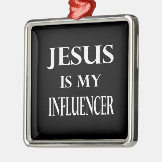 宗教 – イエスは私のインフルエンサーである メタルオーナメント (左)