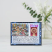 宗教、インディアンヒンドゥー教の神々、シヴァ ポストカード (スタンド正面)