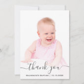 宗教《キリスト教》洗礼式や命名式バプテスマ聖教クリスチャン サンキューカード (正面)