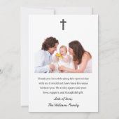 宗教《キリスト教》洗礼式や命名式バプテスマ聖教クリスチャン サンキューカード (裏面)