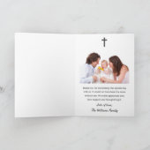 宗教《キリスト教》洗礼式や命名式バプテスマ聖教クリスチャン サンキューカード (内部)