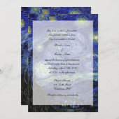 宗教,キリスト結婚式招待状,星空の夜 招待状 (正面/裏面)