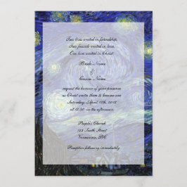 宗教，キリスト結婚式招待状，星空の夜 招待状