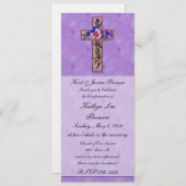 宗教、バプテスマ、確認の発表 招待状 (正面/裏面)