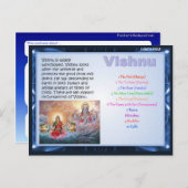 宗教、ヒンズー教の神々、ヴィシュヌ ポストカード (正面/裏面)