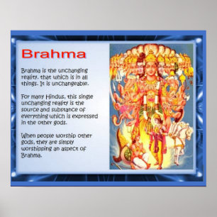宗教、ヒンズー教、神、Brahma ポスター