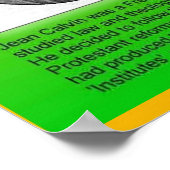 宗教、歴史改革「ジョン・カルビン」 ポスター (角)