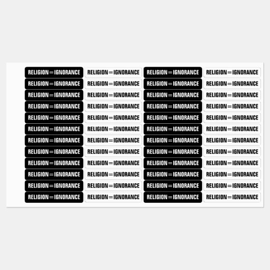 宗教=無知 ラベル (シート)
