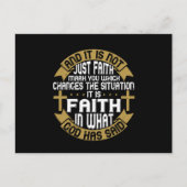 宗教 – 神が言われたことへの信仰である ポストカード (正面)