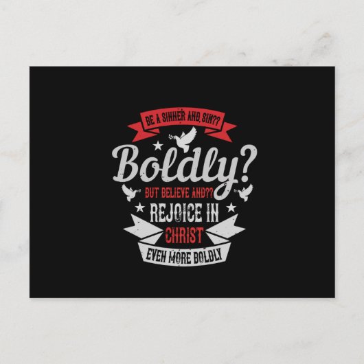宗教 – 罪人であり罪である。大胆に？ ポストカード (正面)