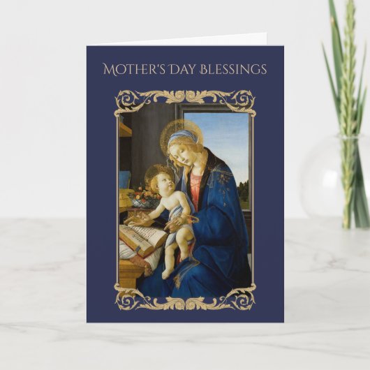 宗教Botticelli著作の本のマドンナ カード (正面)