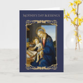 宗教Botticelli著作の本のマドンナ カード (黄色い花)