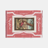 宗教St. Genevieveの女の子の聖者 フリースブランケット (正面(横))