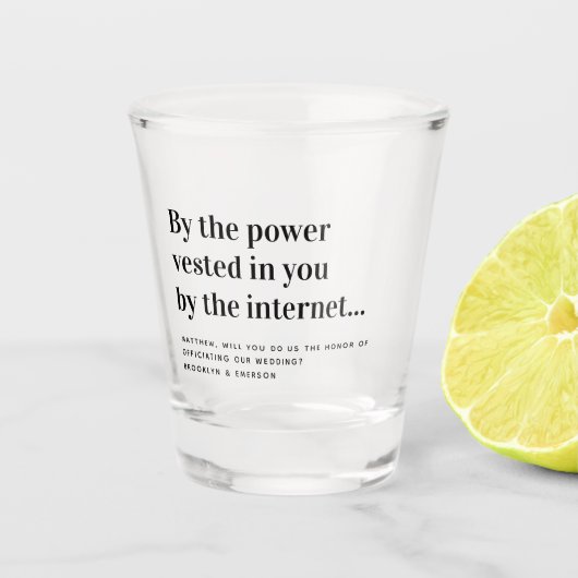 官おもしろい案が我々と結婚 ショットグラス (正面)