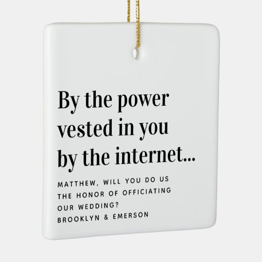 官おもしろい案が我々と結婚 セラミックオーナメント (右)