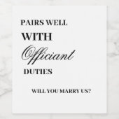 官吏の職務と相俟って結婚するがよい ワインラベル (シングルラベル)