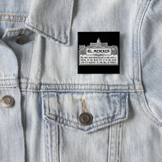 官吏のH.L.Mencken 缶バッジ (インサイチュ)