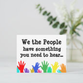 官吏へのハンズメ選ッセージ ポストカード (スタンド正面)